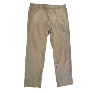 Calvin Klein Mens Tan Chino Pants Flat Front Straight Leg Size 36x30
